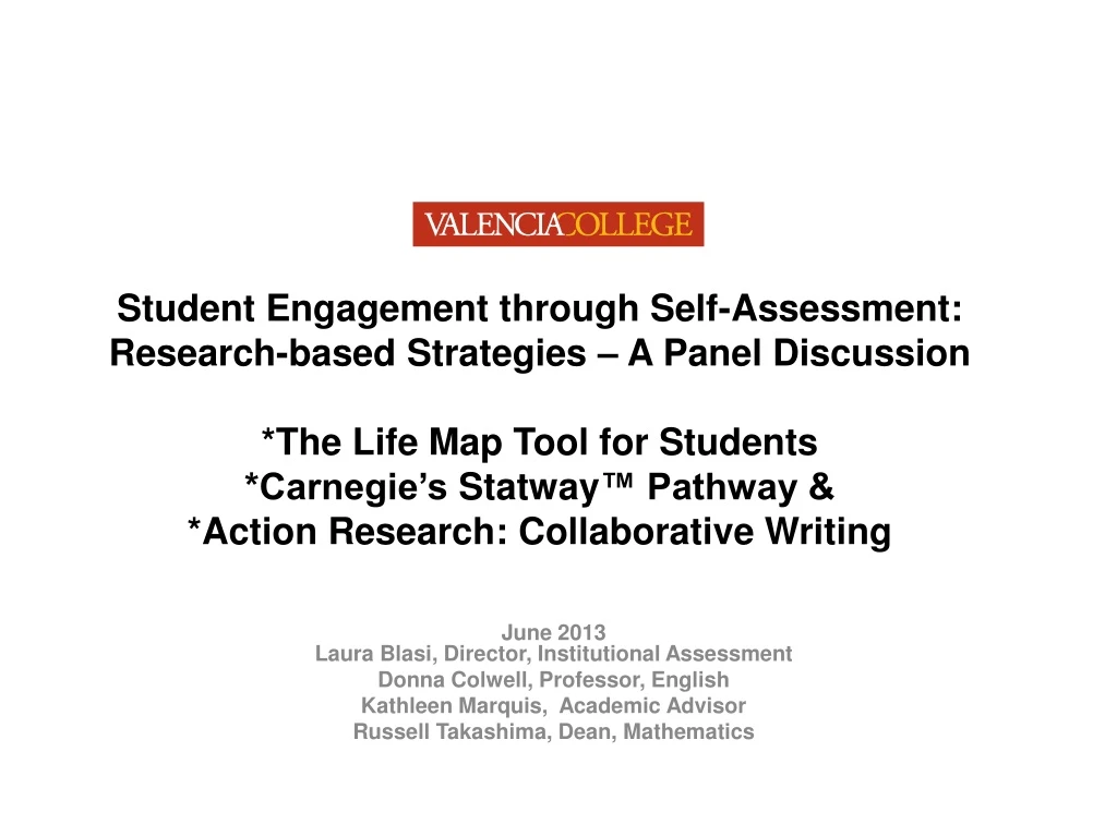 student engagement through self assessment