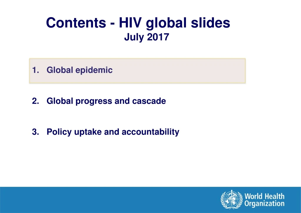 contents hiv global slides july 2017