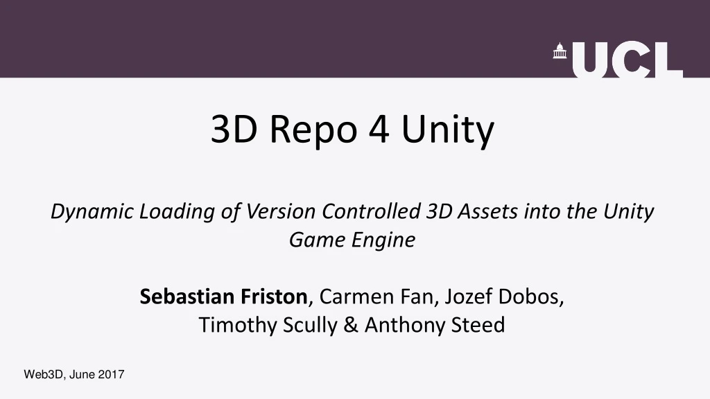 3d repo 4 unity dynamic loading of version