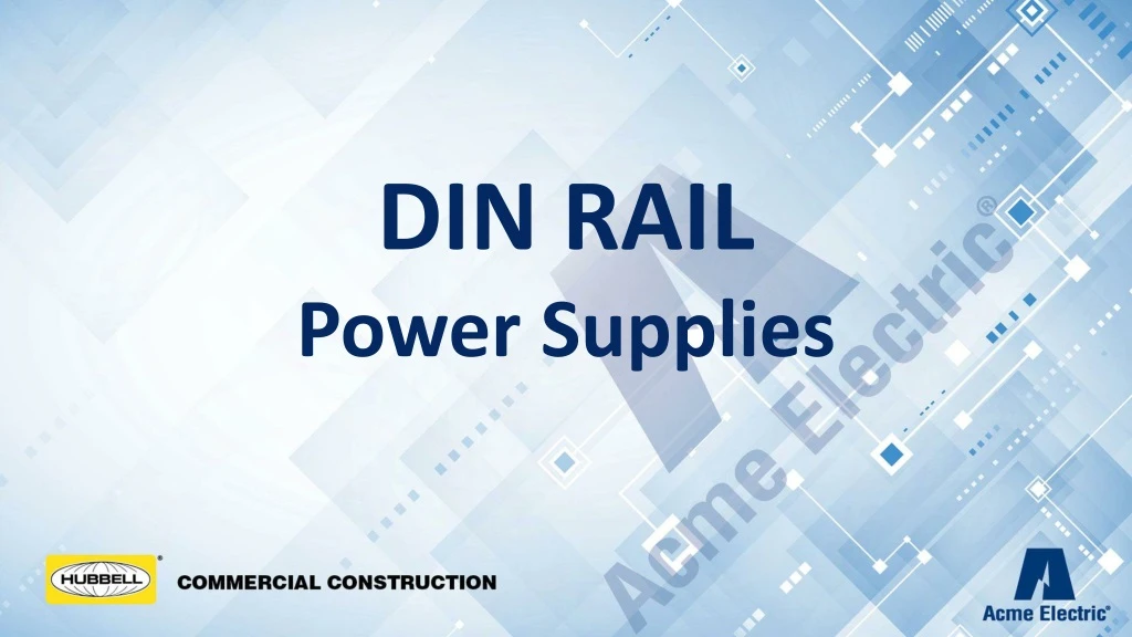 din rail power supplies