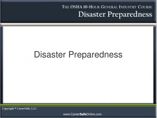 Disaster Preparedness in the Workplace - slide 1