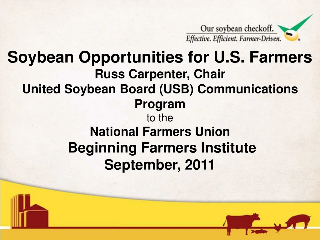 soybean opportunities for u s farmers russ