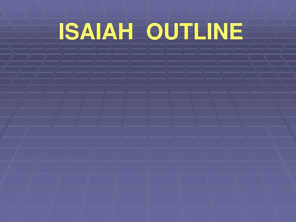 isaiah outline