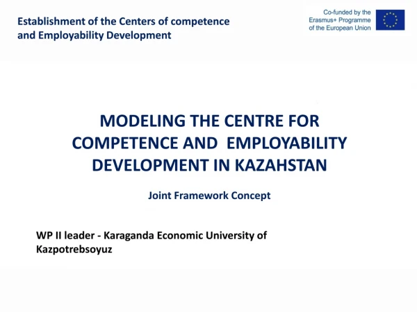 establishment of the centers of competence and employability development