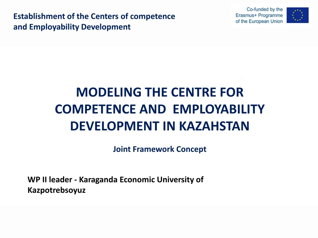 establishment of the centers of competence and employability development