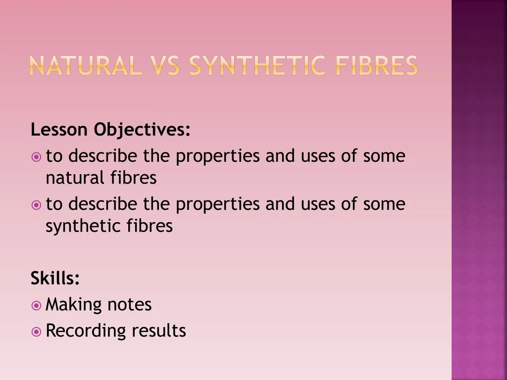 natural vs synthetic fibres