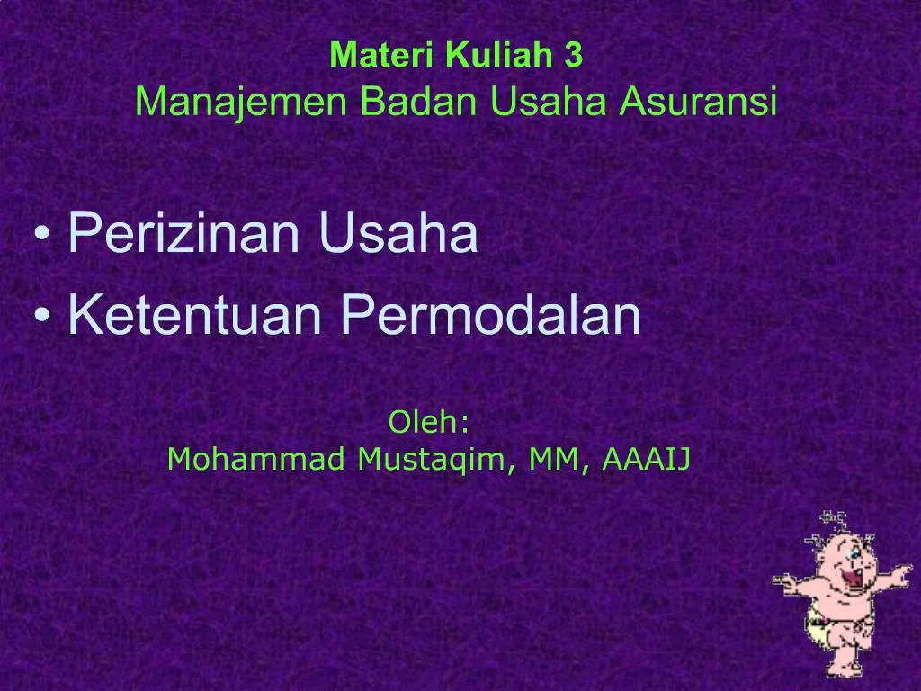 Ppt Materi Kuliah 3 Manajemen Badan Usaha Asuransi Powerpoint Presentation Id 899923