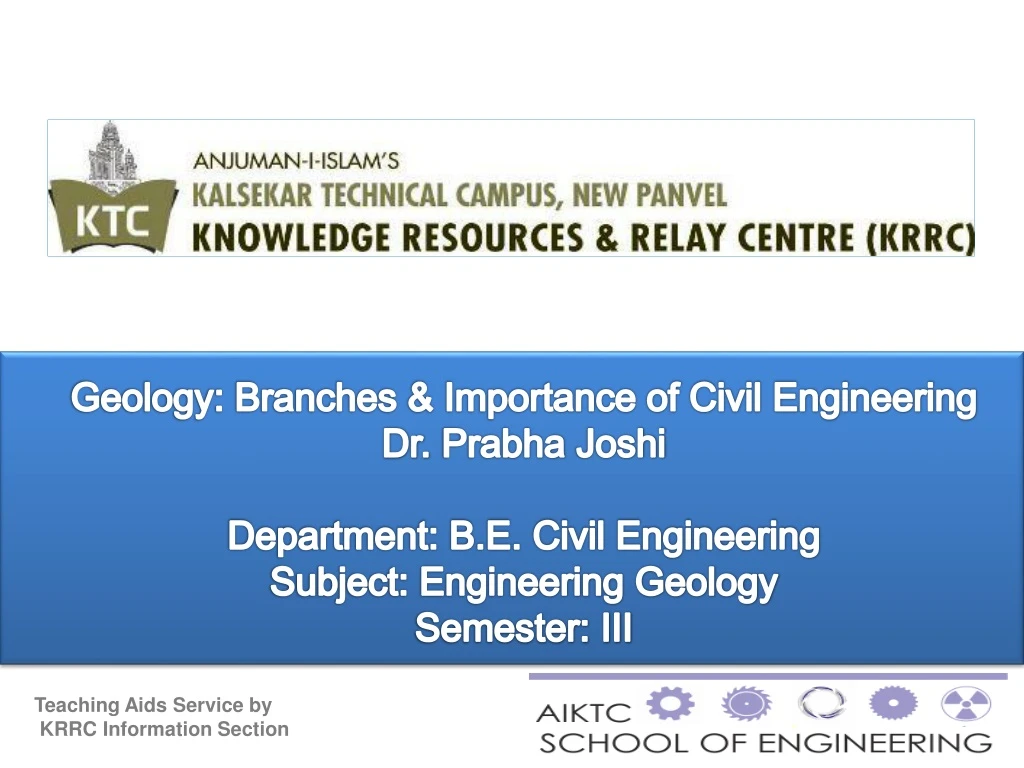 geology branches importance of civil engineering