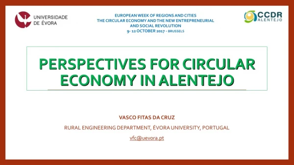 Perspectives for circular economy in alentejo
