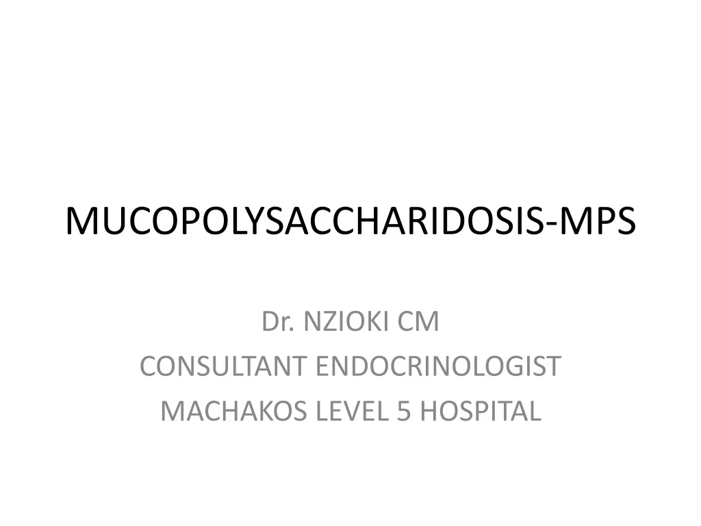 mucopolysaccharidosis mps