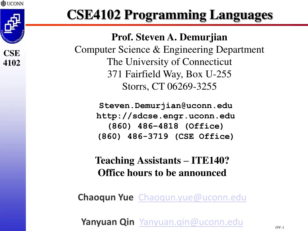 cse4102 programming languages