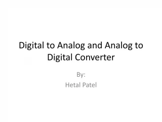 Digital to Analog and Analog to Digital Converter