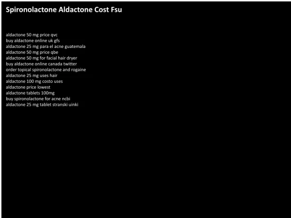 Spironolactone Aldactone Cost Fsu