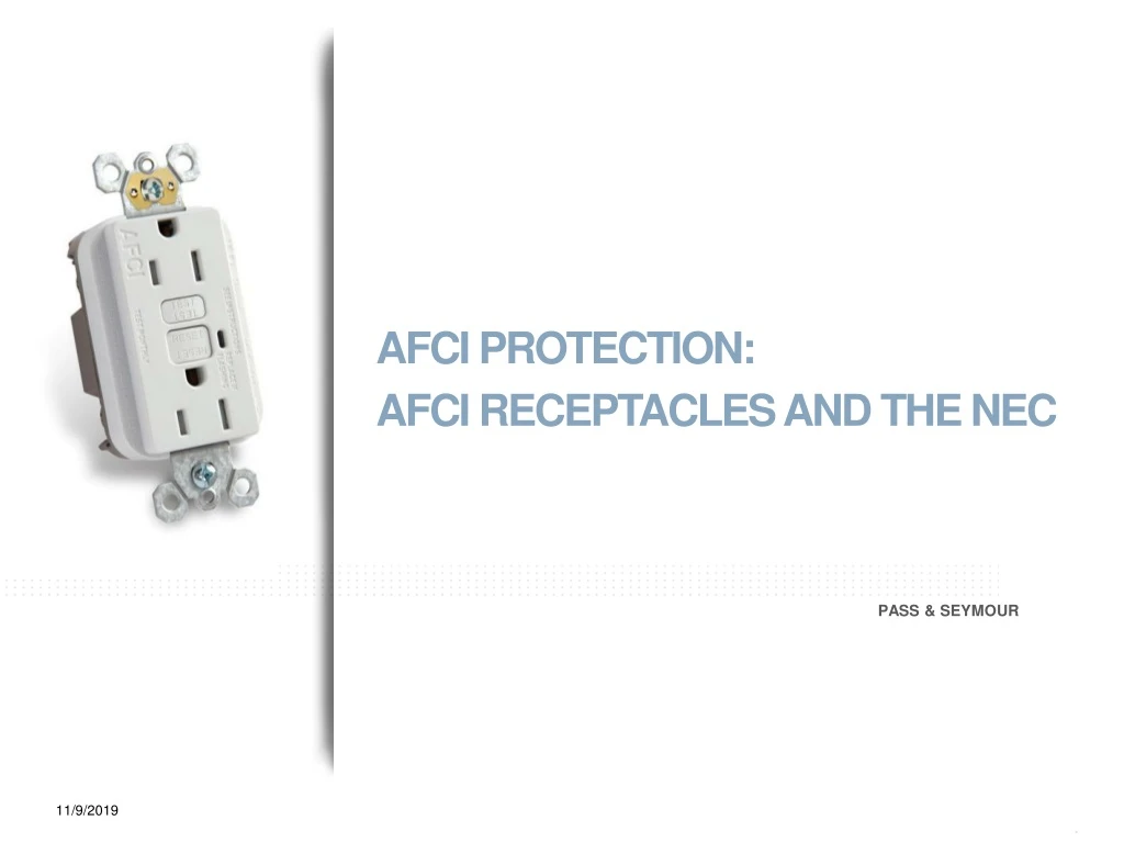 afci protection afci receptacles and the nec