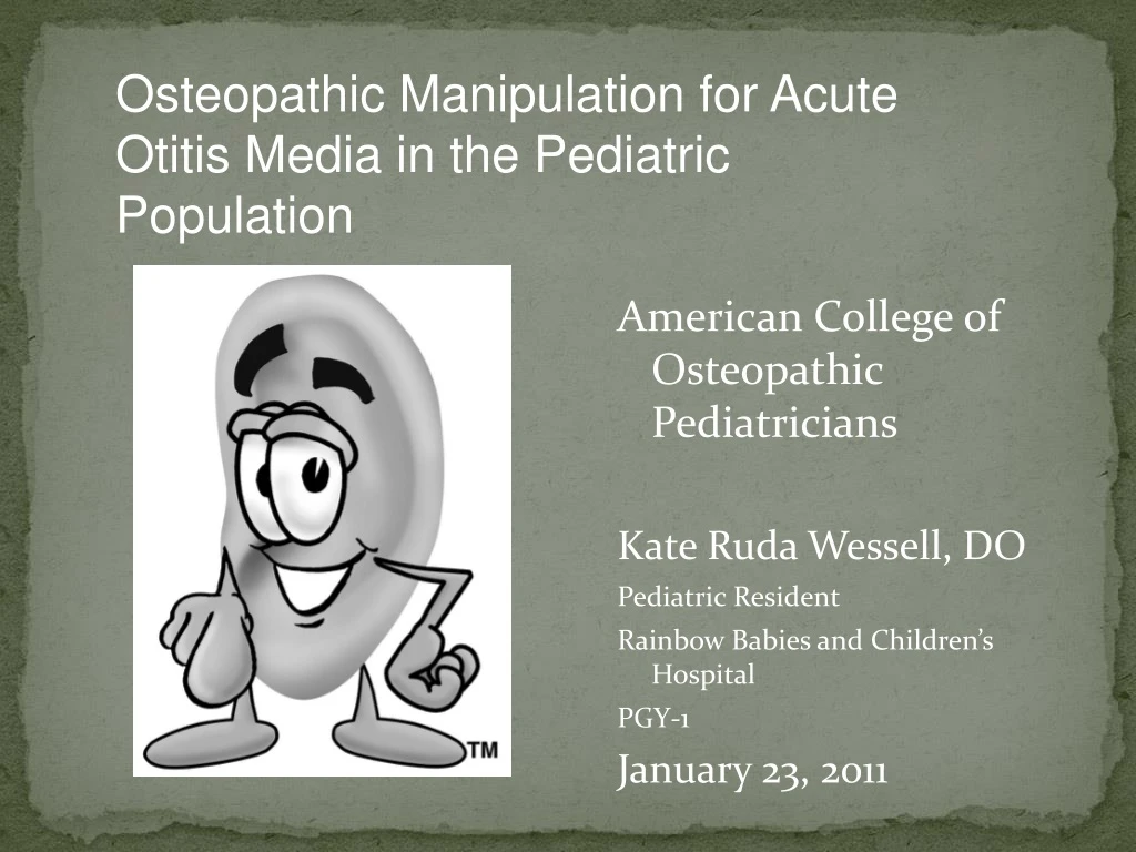 osteopathic manipulation for acute otitis media