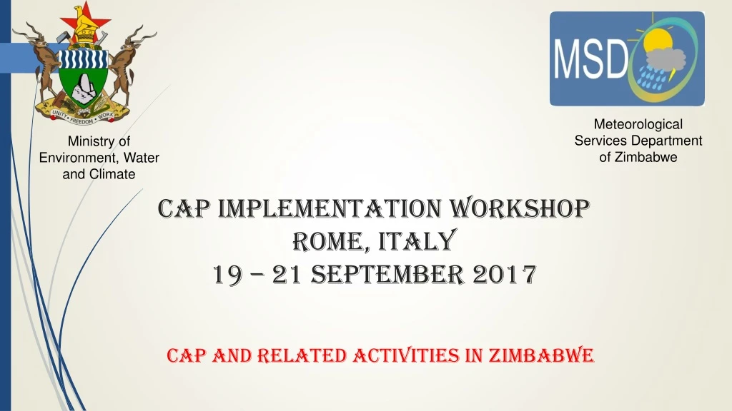 cap implementation workshop rome italy 19 21 september 2017