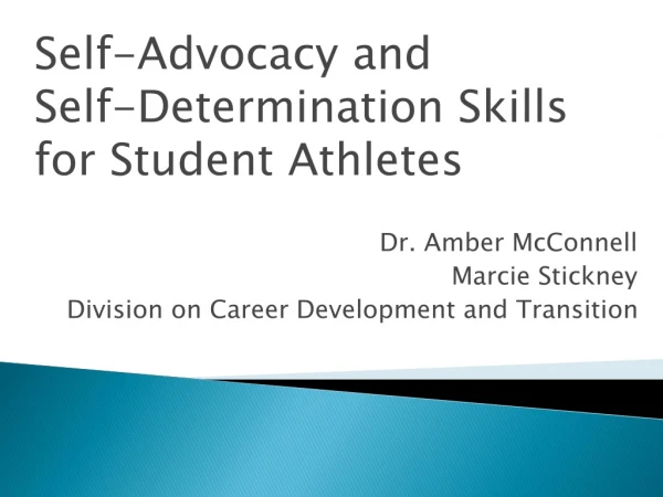 Self-Advocacy and Self-Determination Skills for Student Athletes
