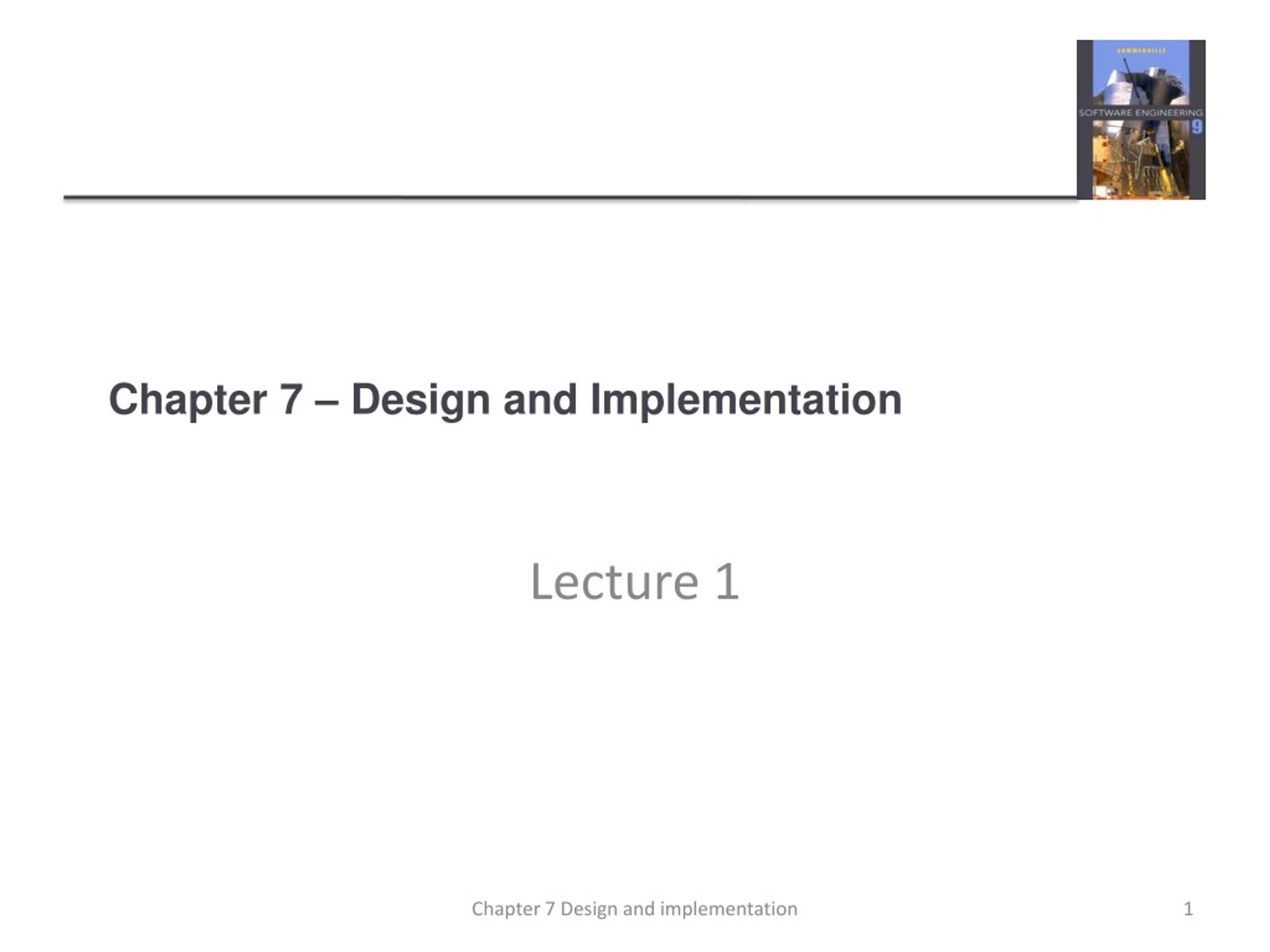 PPT - Chapter 7 – Design and Implementation PowerPoint Presentation ...