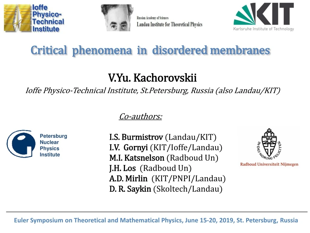 critical phenomena in disordered membranes