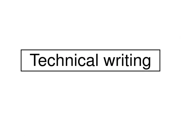 Technical writing
