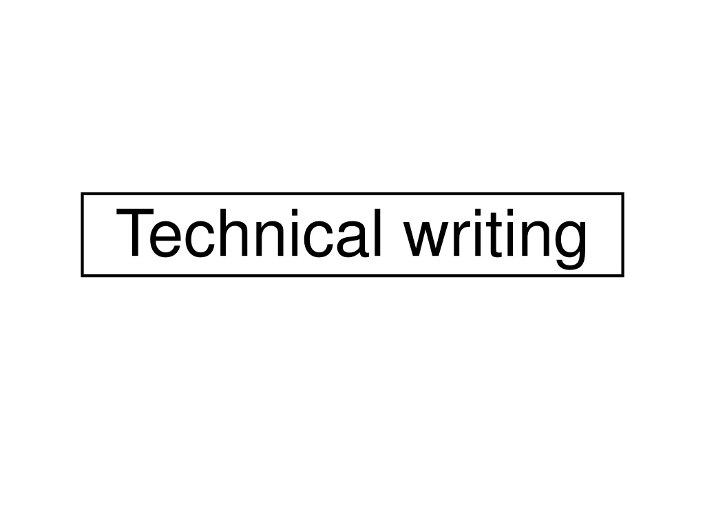 technical writing