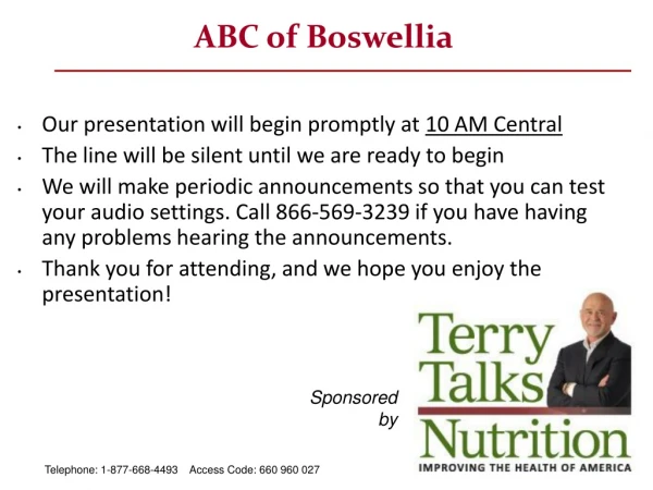 ABC of Boswellia