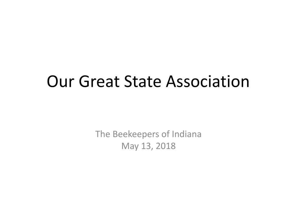 our great state association