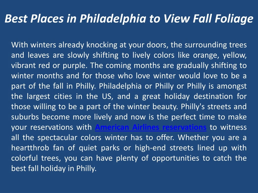 best places in philadelphia to view fall foliage
