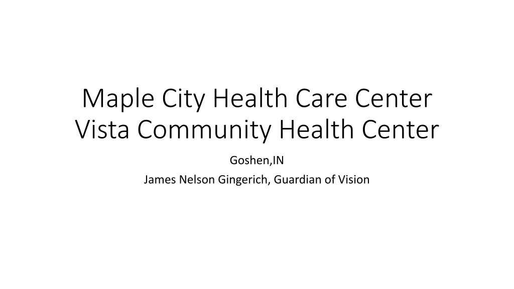 maple city health care center vista community health center