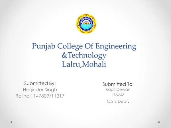 Punjab College Of Engineering &amp; Technology Lalru,Mohali