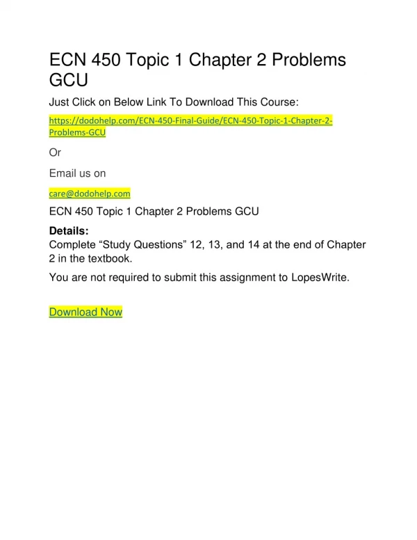 ecn 450 topic 1 chapter 2 problems gcu just click