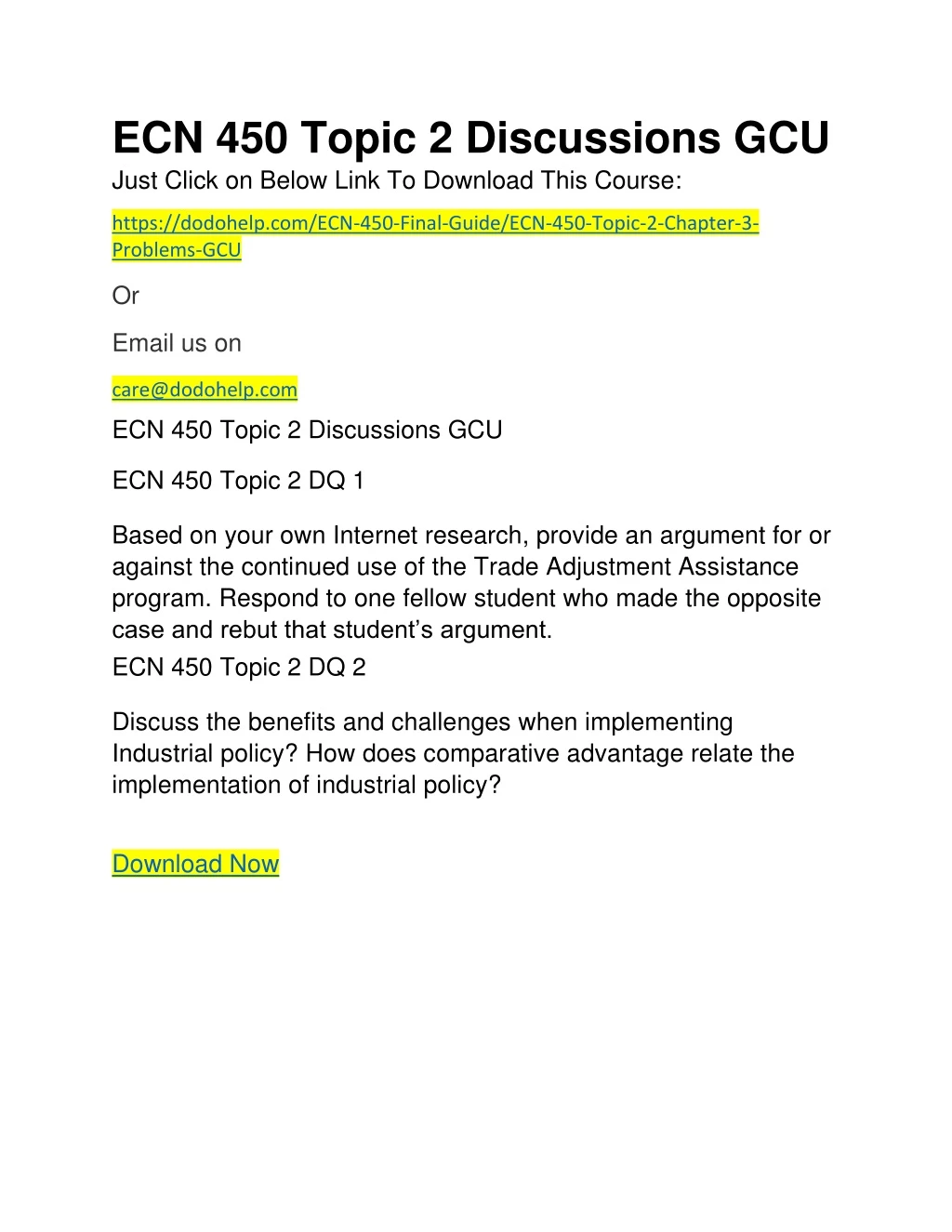 ecn 450 topic 2 discussions gcu just click