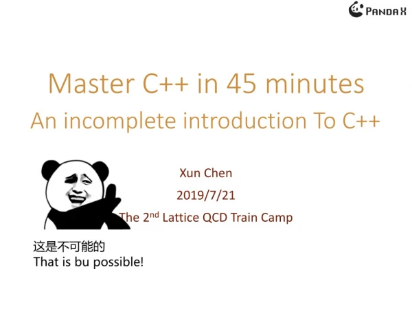 Master C++ in 45 minutes
