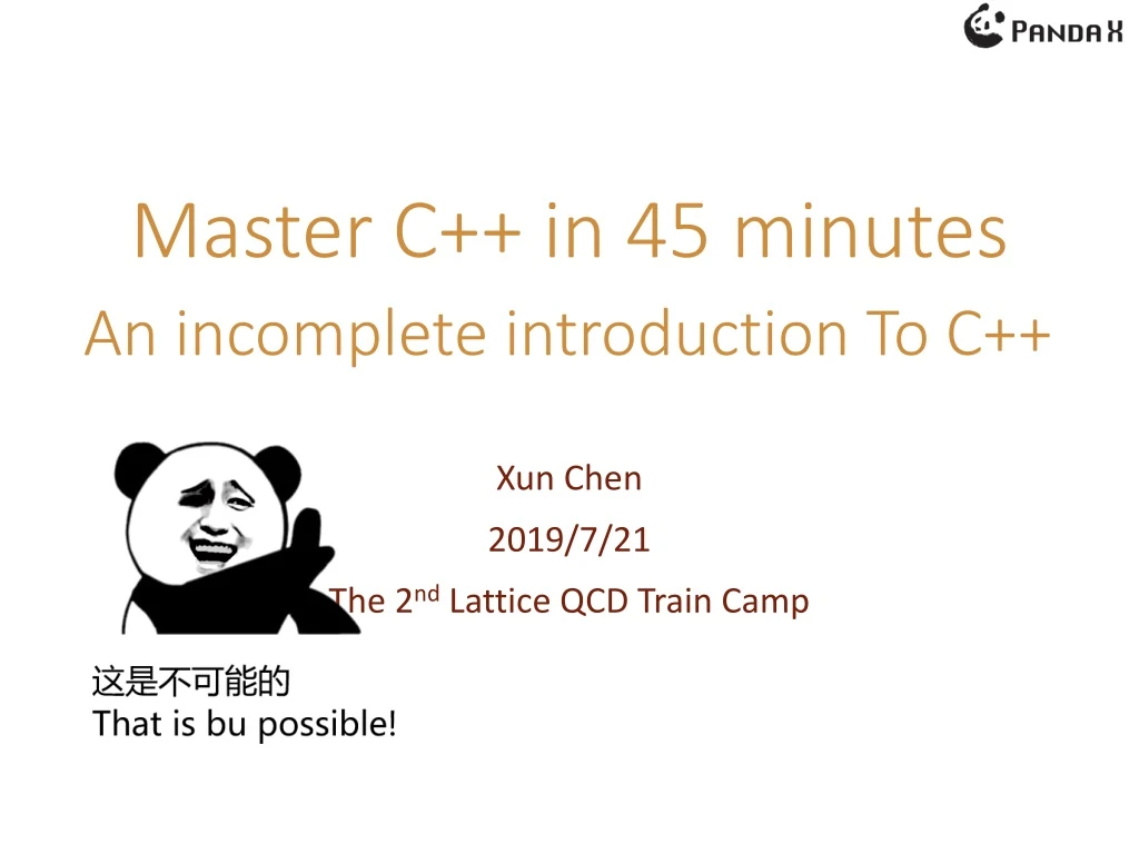 master c in 45 minutes