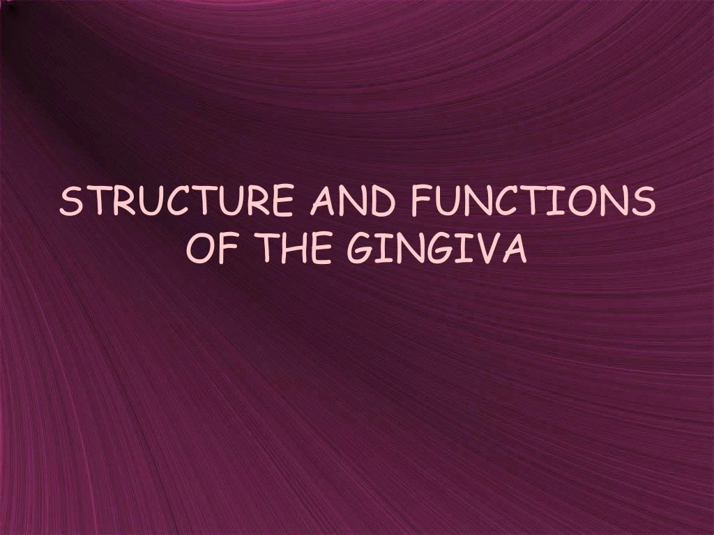 structure and functions of the gingiva