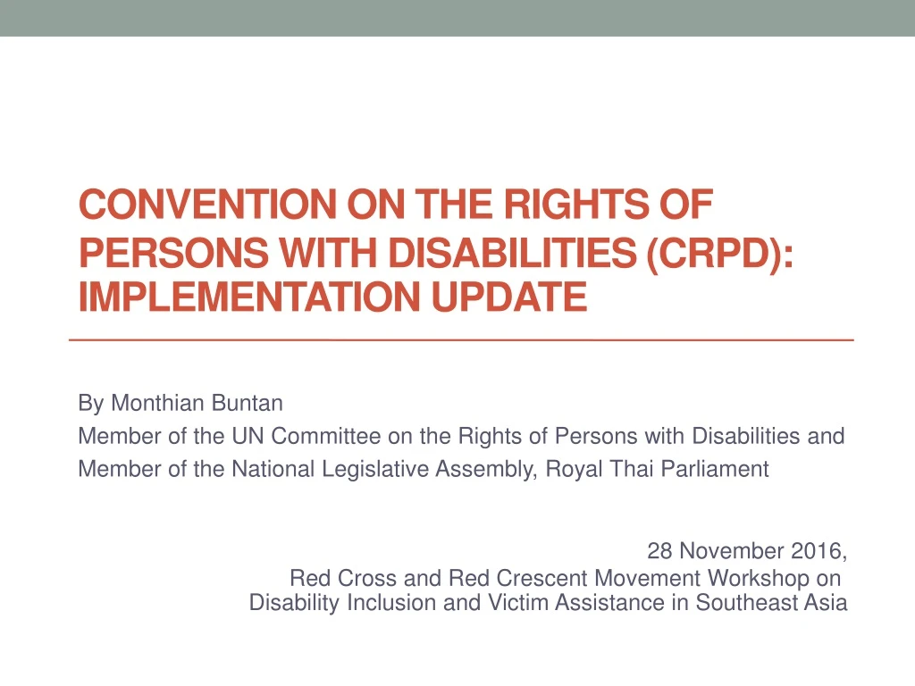 convention on the rights of persons with disabilities crpd implementation update