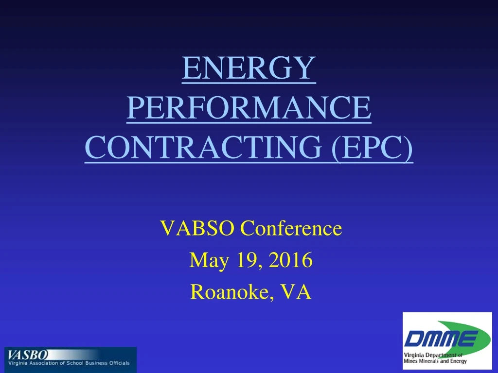 energy performance contracting epc