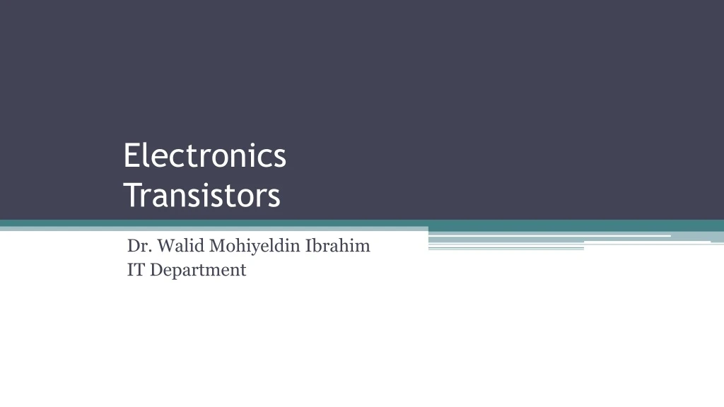 electronics transistors