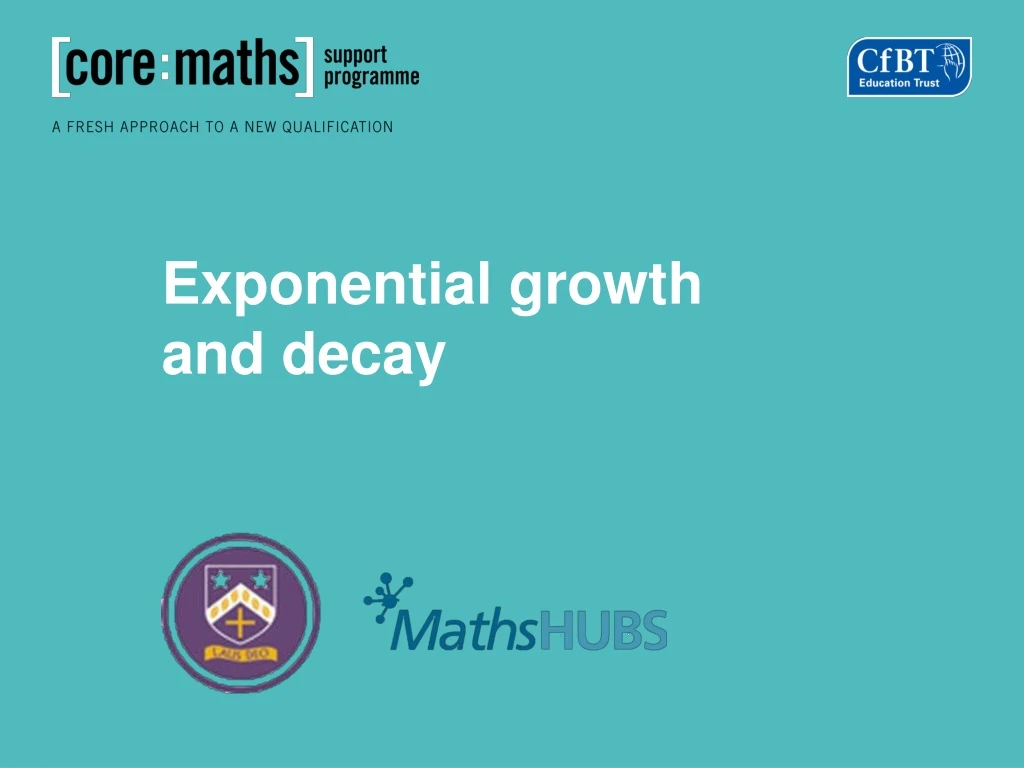exponential growth and d ecay