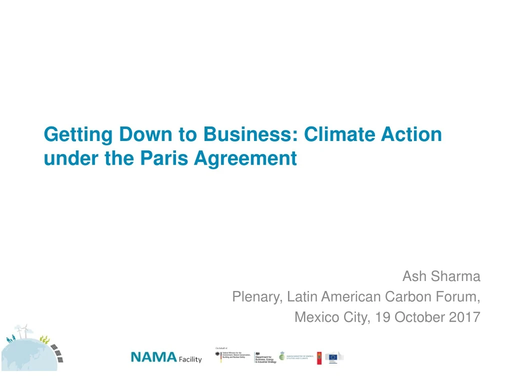 getting down to business climate action under the paris agreement