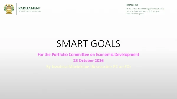 SMART GOALS