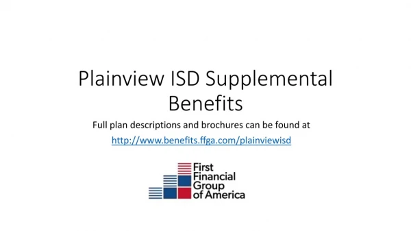 Plainview ISD Supplemental Benefits