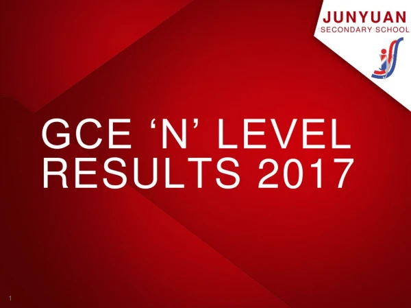 GCE ‘N’ LEVEL RESULTS 201 7
