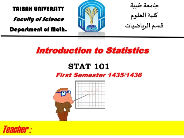 TAIBAH UNIVERSITY Faculty of Science Department of Math.