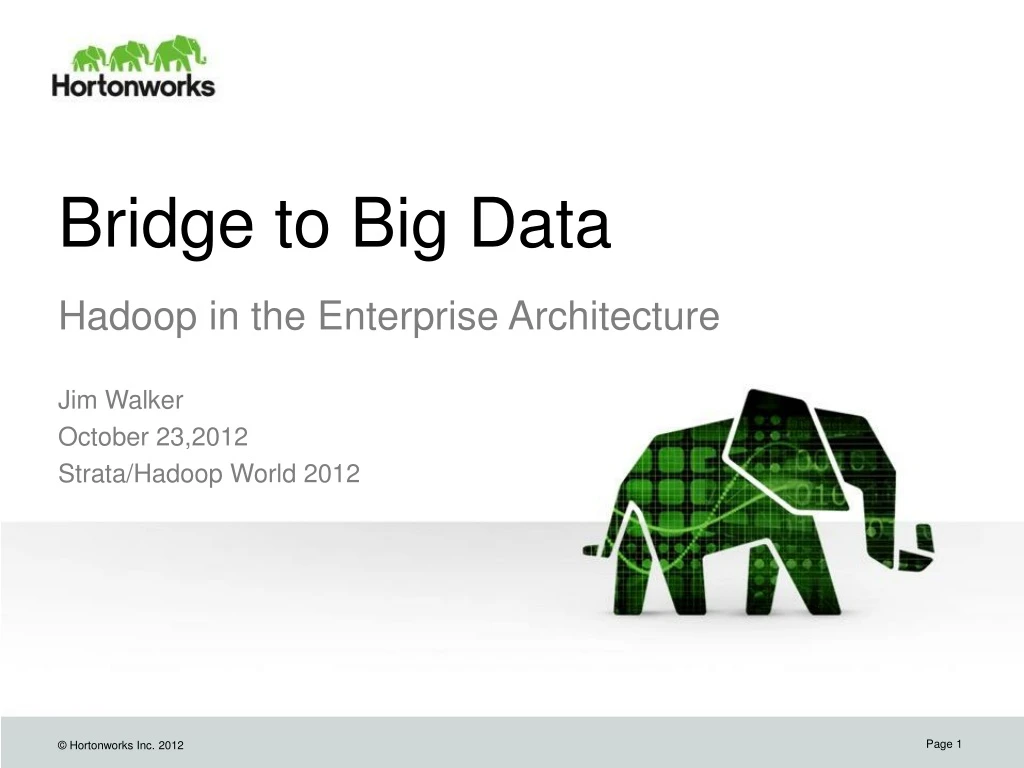 bridge to big data