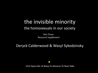 the invisible minority