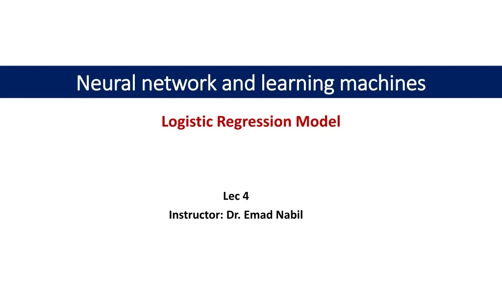 neural network and learning machines