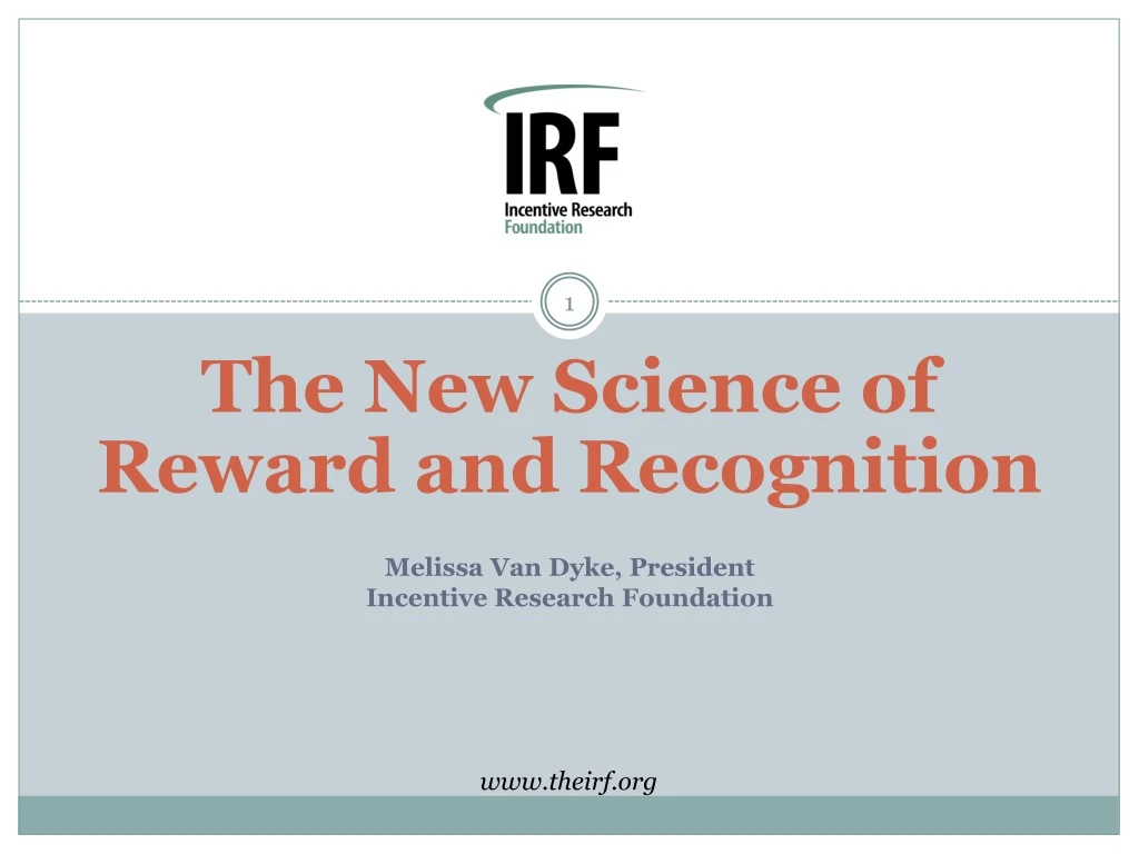 the new science of reward and recognition