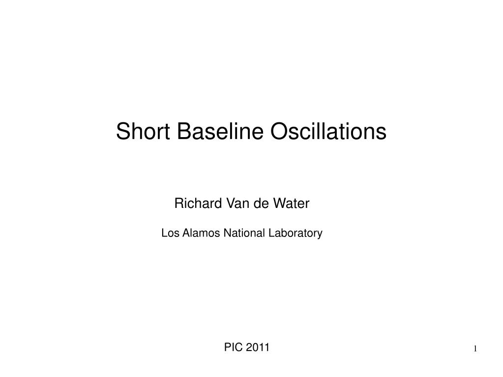 short baseline oscillations