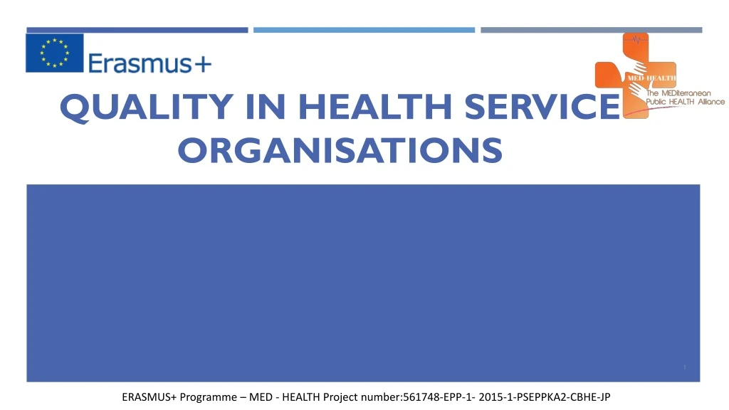 quality in health service organisations